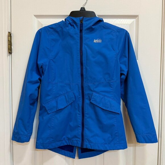 REI Girls Blue Waterproof Jacket - Size M (10-12) - Picture 1 of 7